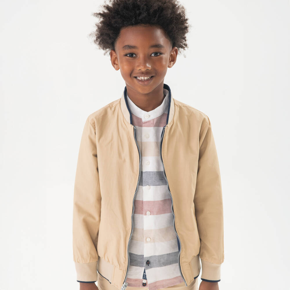 Boboli-Классический льняной комплект бежевого цвета для мальчиков | Childrensalon Outlet