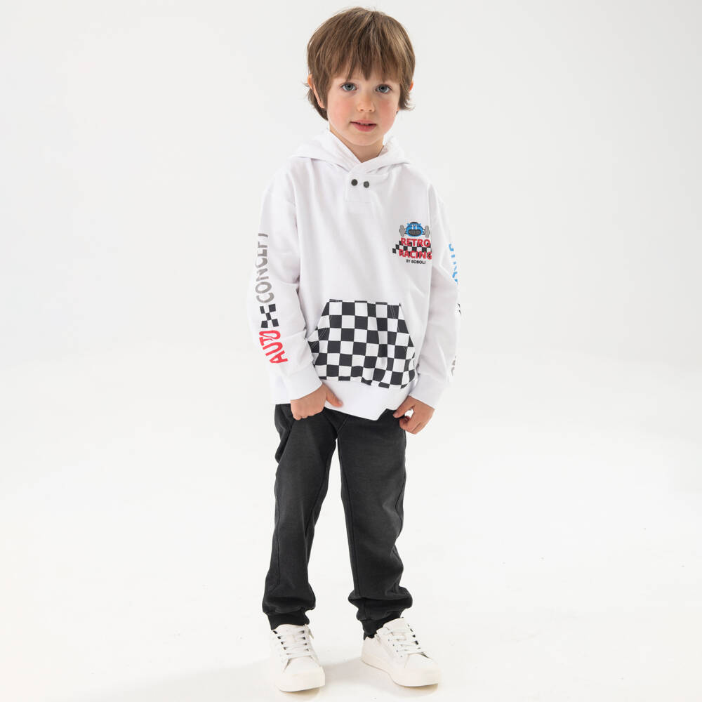 Boboli-Boys Classic Cotton Racer Sweatshirt | Childrensalon Outlet