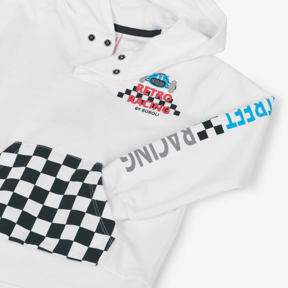 Boboli-Boys Classic Cotton Racer Sweatshirt | Childrensalon Outlet