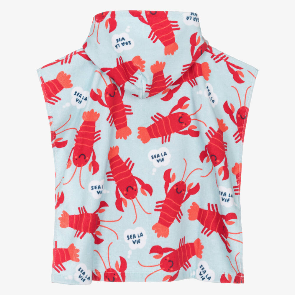 Boboli-Пончо с капюшоном для мальчиков в прибрежном синем цвете | Childrensalon Outlet