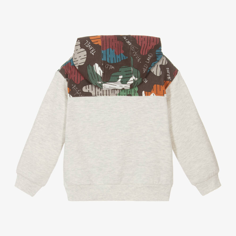 Boboli-Boys Cotton Adventure Hoodie | Childrensalon Outlet