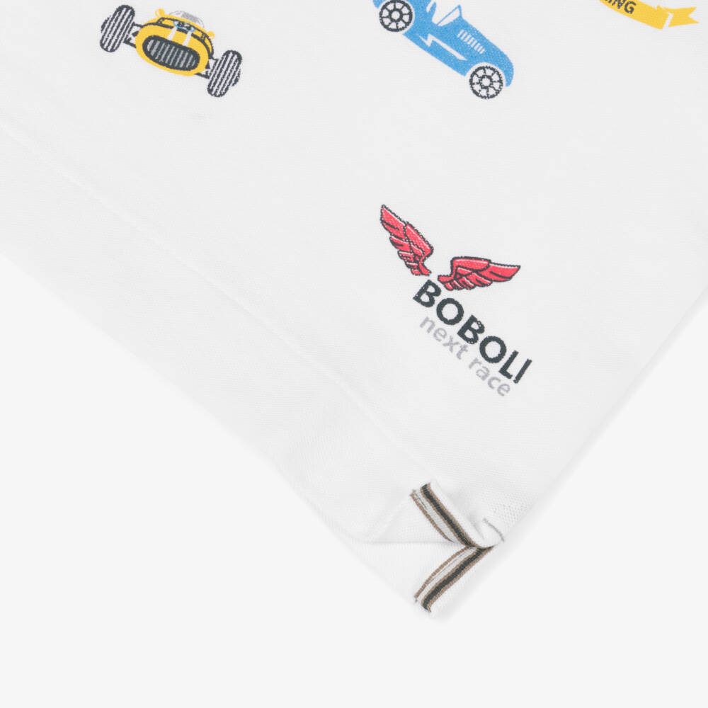 Boboli-Boys Cotton Polo with Vintage Car Design | Childrensalon Outlet