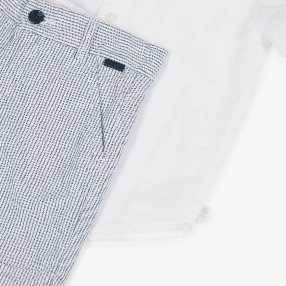 Boboli-طقم شورت مخطط قطني للأولاد | Childrensalon Outlet