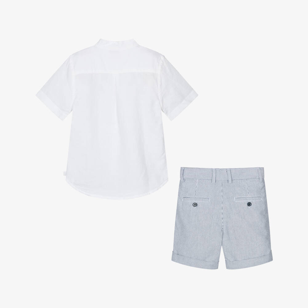 Boboli-طقم شورت مخطط قطني للأولاد | Childrensalon Outlet
