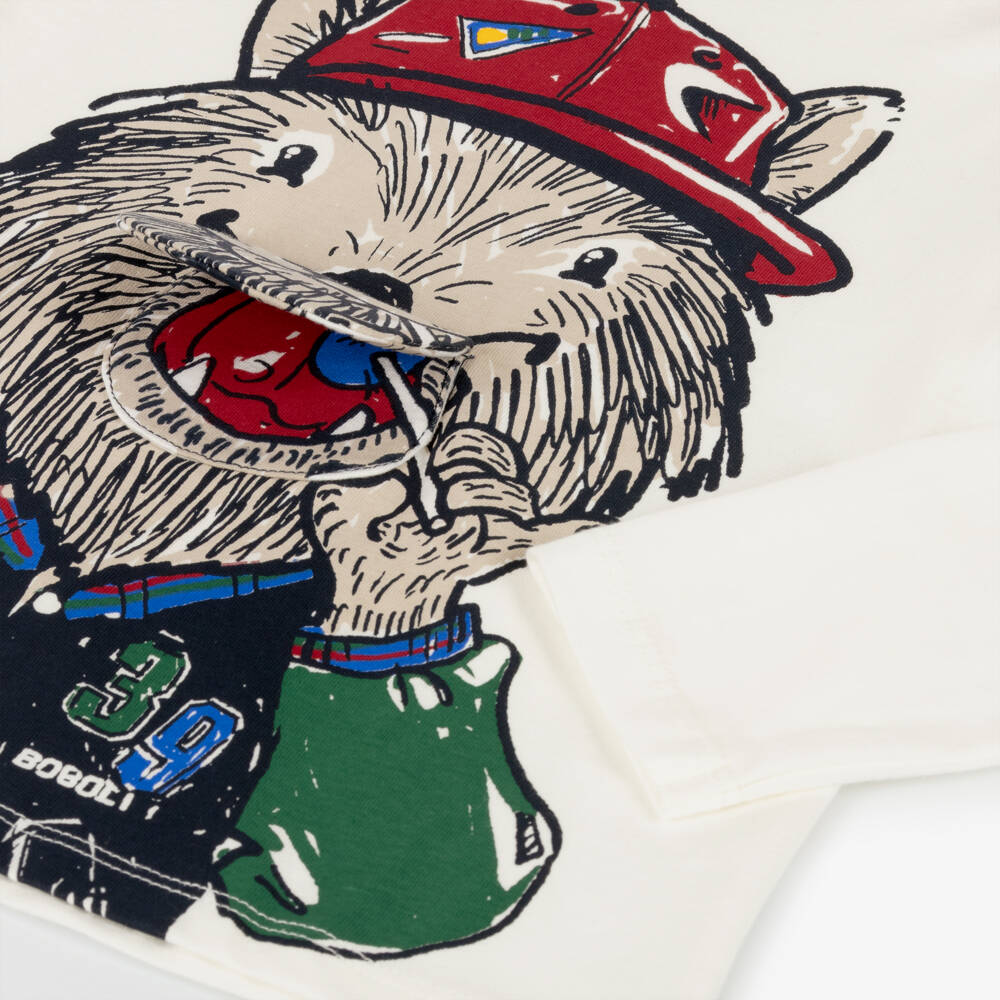 Boboli-Boys Creamy Fox Adventure Tee | Childrensalon Outlet