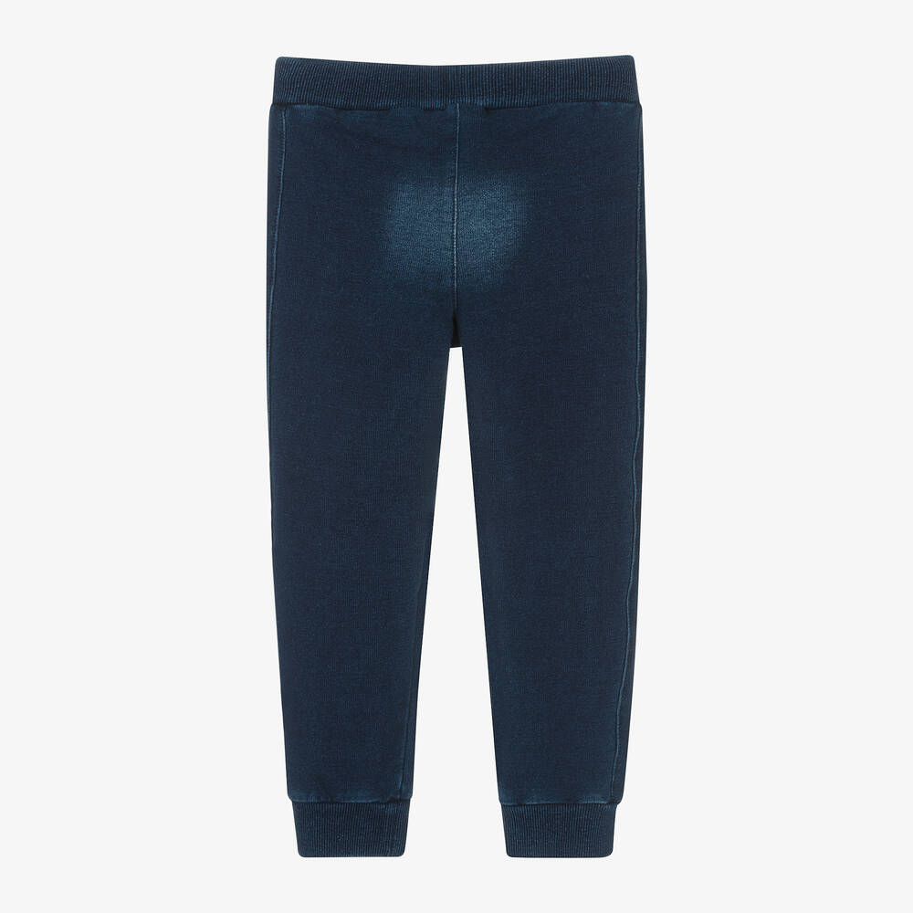 Boboli-Boys Dark Blue Denim-Look Joggers | Childrensalon Outlet