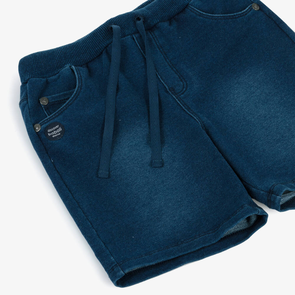 Boboli-Boys Denim-Inspired Cotton Shorts | Childrensalon Outlet