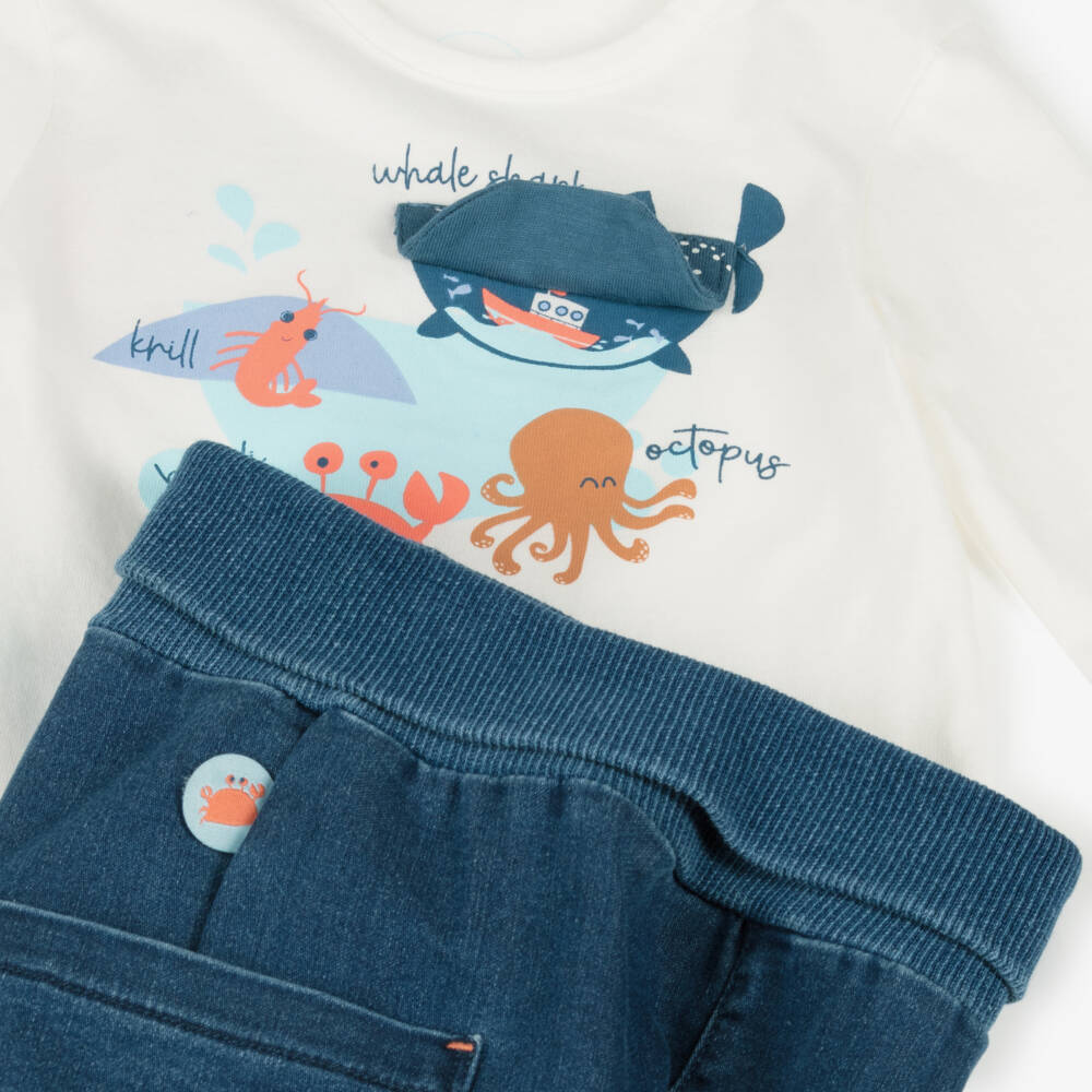 Boboli-Boys Denim & Ivory Adventure Ensemble | Childrensalon Outlet