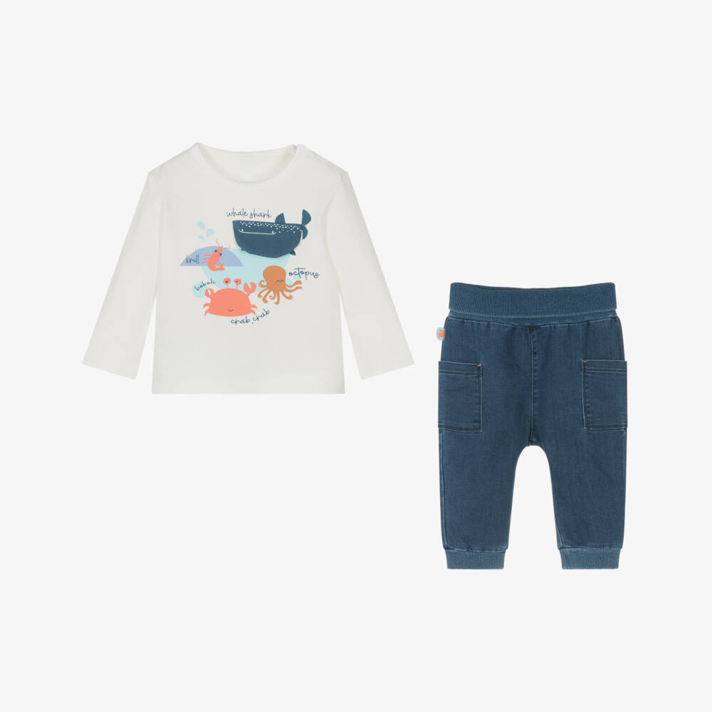 Boboli-Boys Denim & Ivory Adventure Ensemble | Childrensalon Outlet