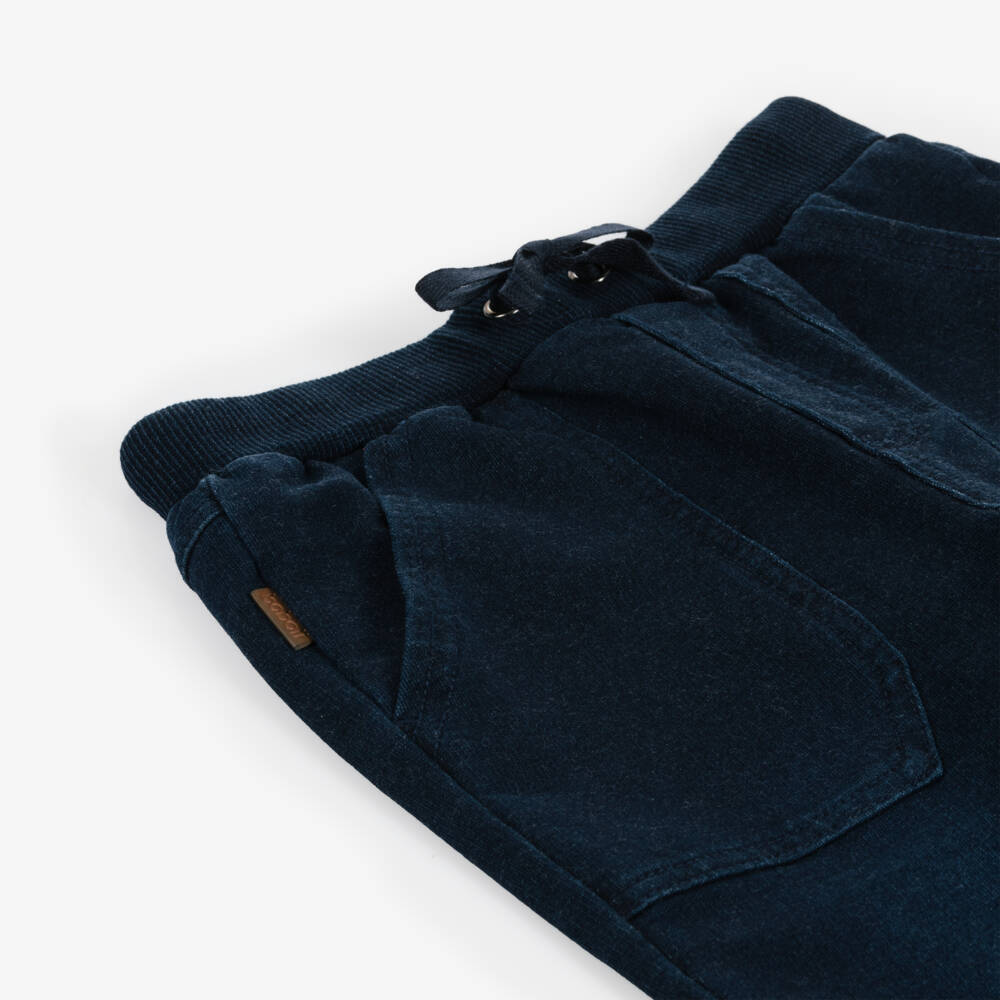 Boboli-Boys Denim-Look Blue Joggers | Childrensalon Outlet