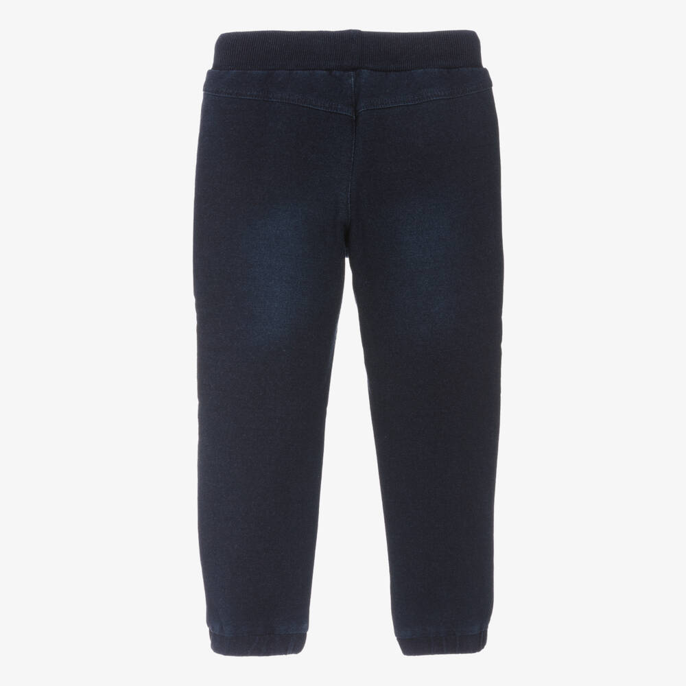 Boboli-Boys Denim-Look Blue Joggers | Childrensalon Outlet