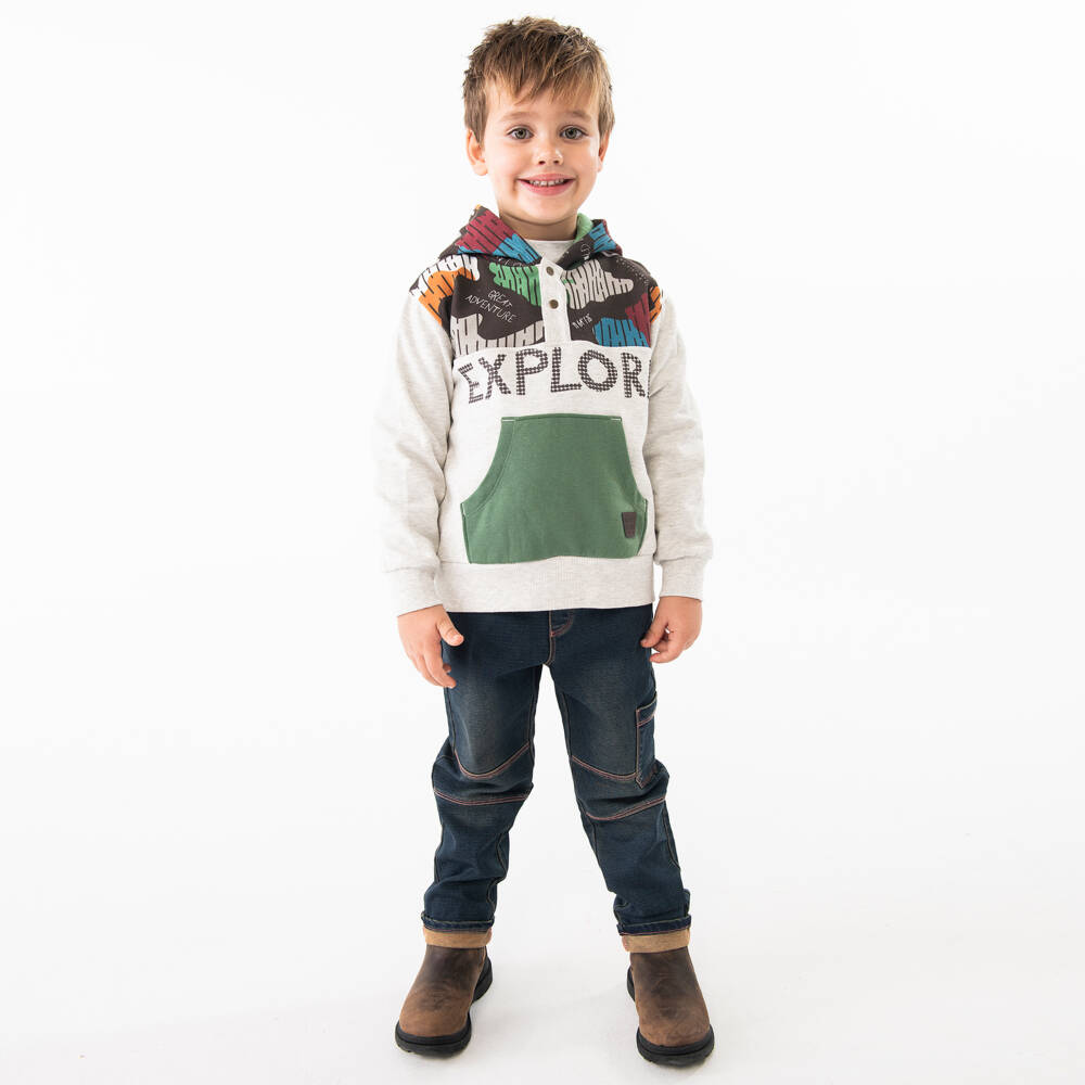 Boboli-Boys Faded Blue Denim Trousers | Childrensalon Outlet