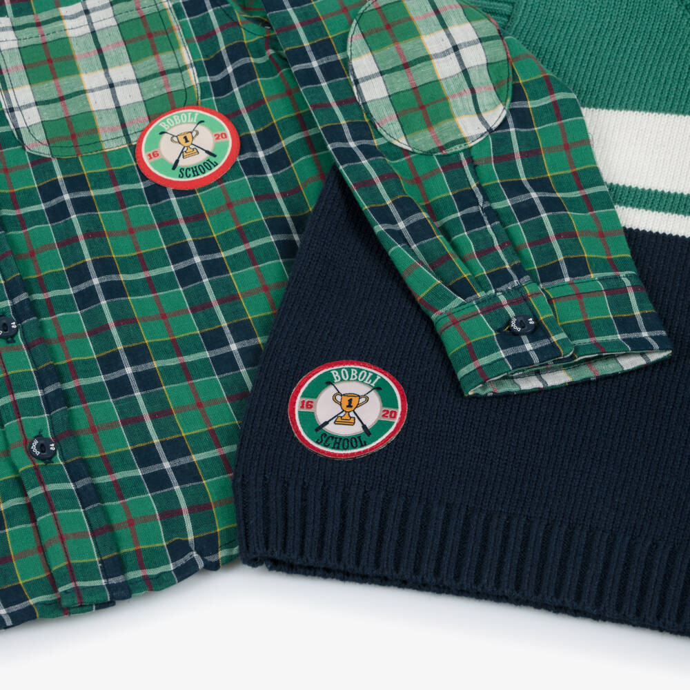 Boboli-Boys Green & Beige Outfit Trio | Childrensalon Outlet