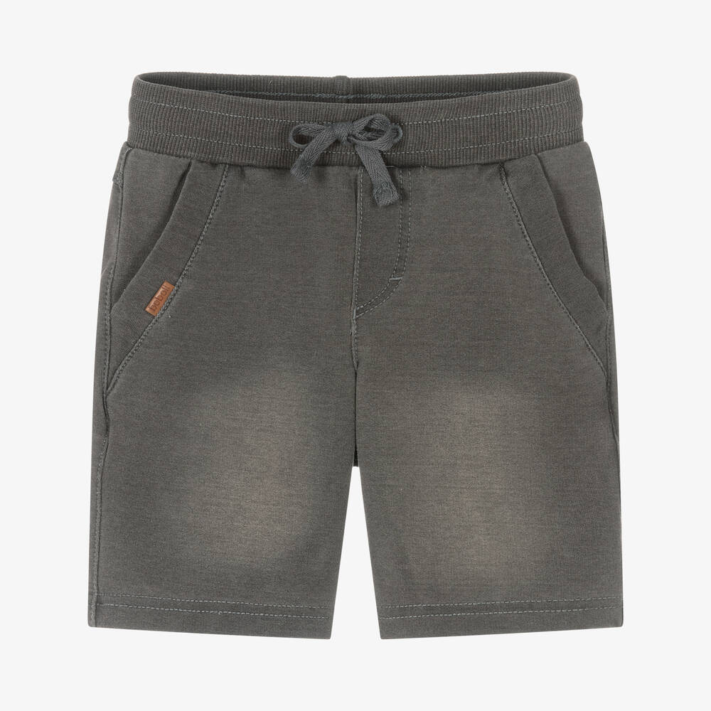 Boboli-Boys Grey Cotton Jersey Shorts | Childrensalon Outlet