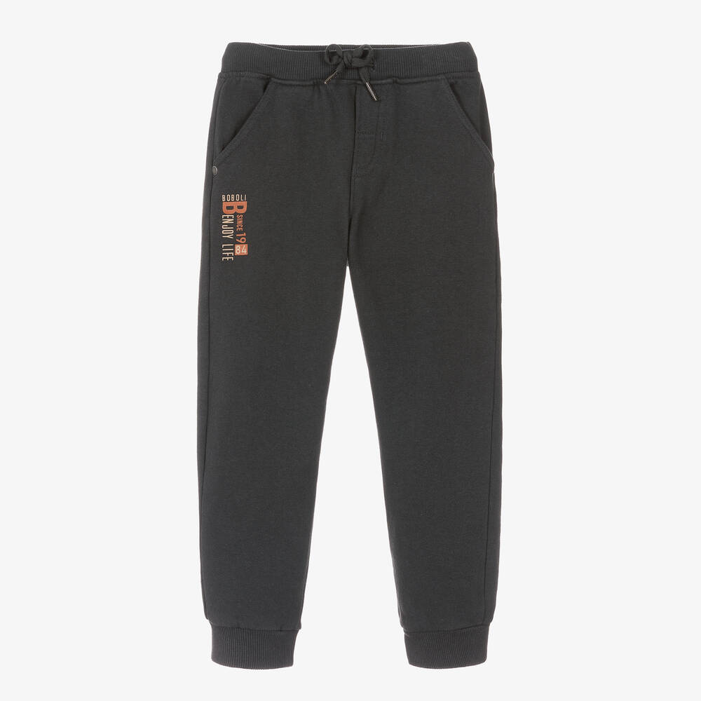 Boboli - Boys Grey Cotton Joggers | Childrensalon