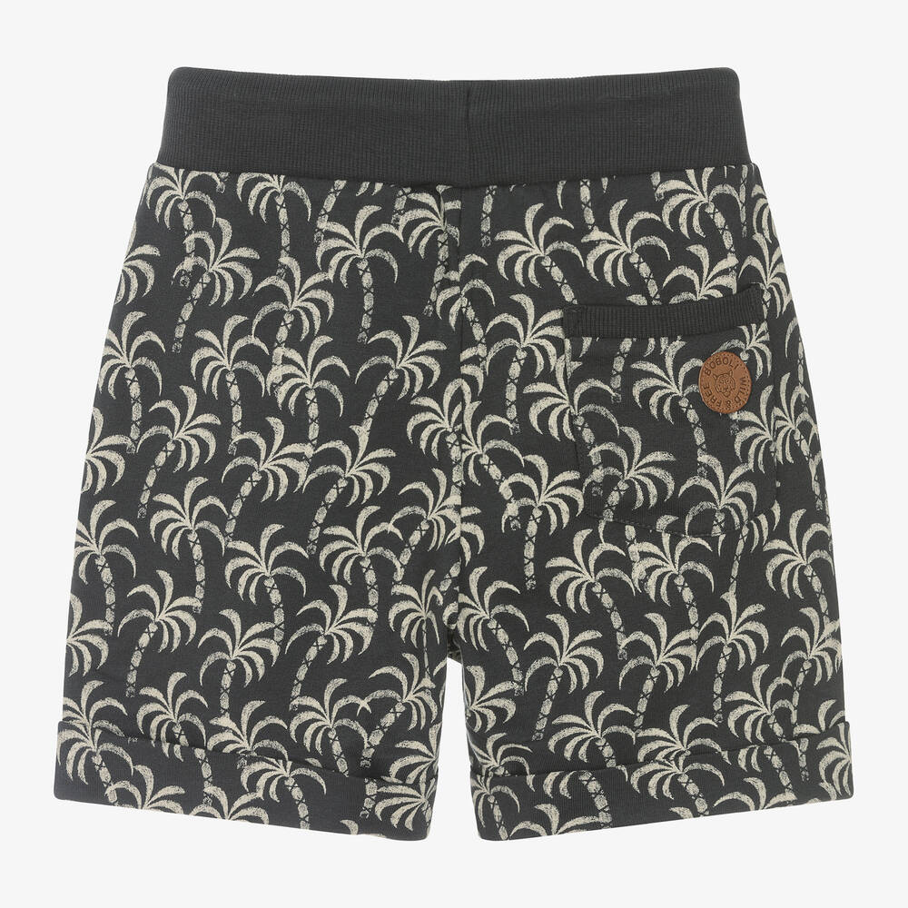 Boboli-شورت قطن لون رمادي داكن للأولاد | Childrensalon Outlet