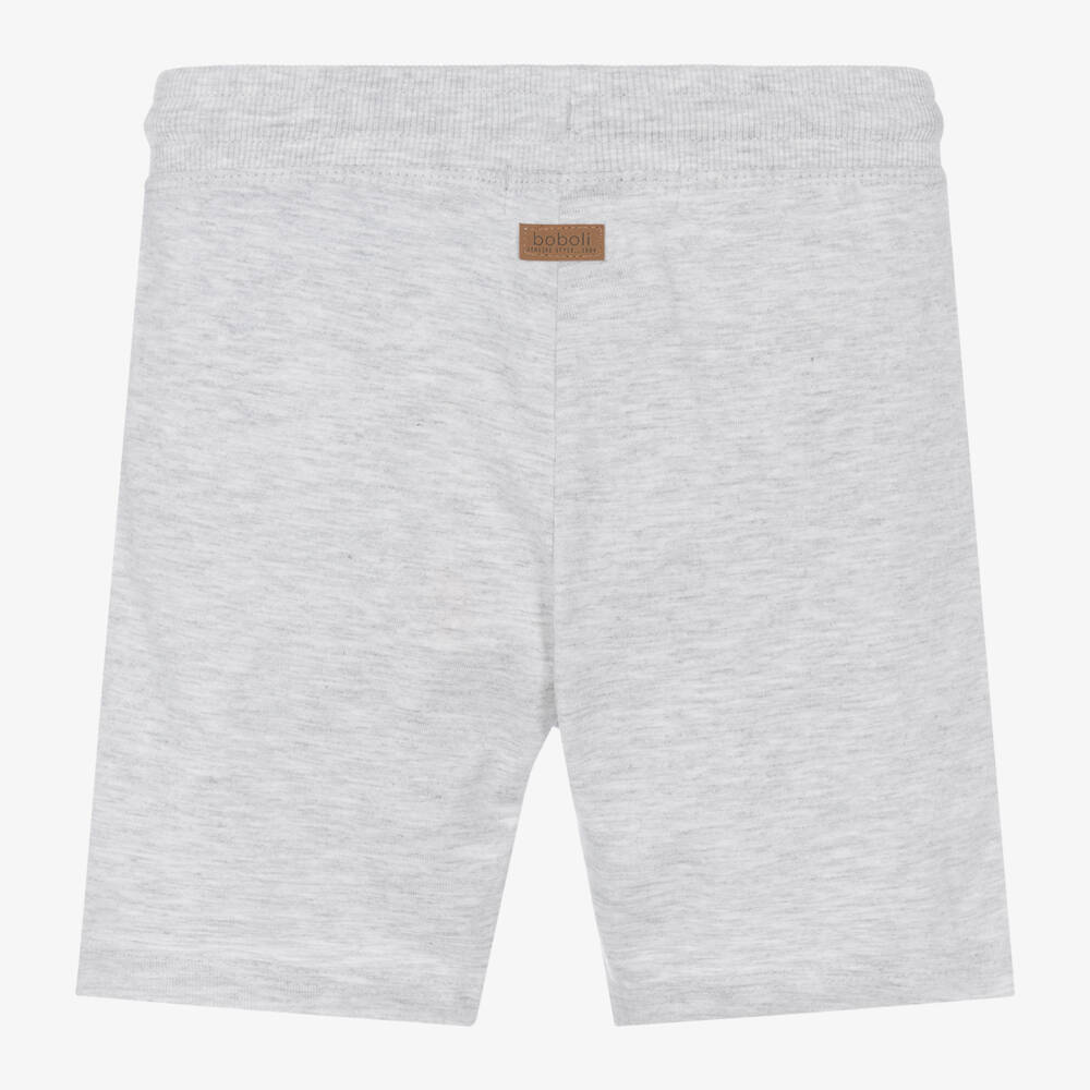Boboli-Boys Grey Cotton Shorts | Childrensalon Outlet