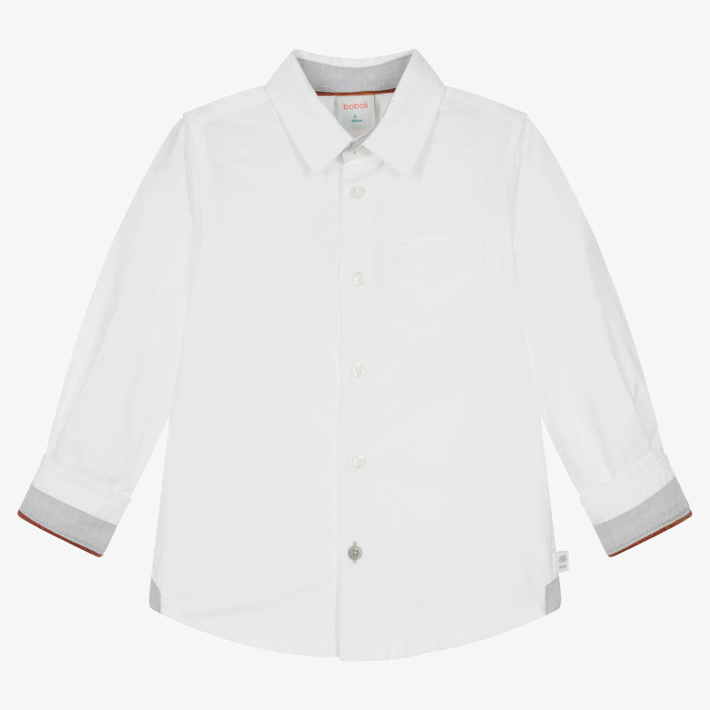 Boboli-طقم بنطلون مزيج قطن لون رمادي للأولاد | Childrensalon Outlet