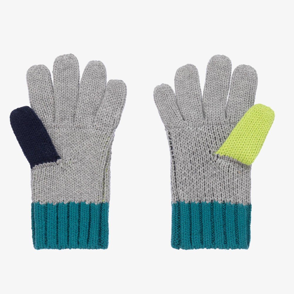 Boboli-Boys Grey Dinosaur Gloves | Childrensalon Outlet