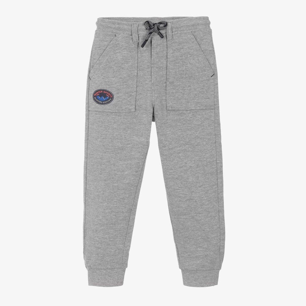 Boboli-Boys Grey Knit Jogging Trousers | Childrensalon Outlet