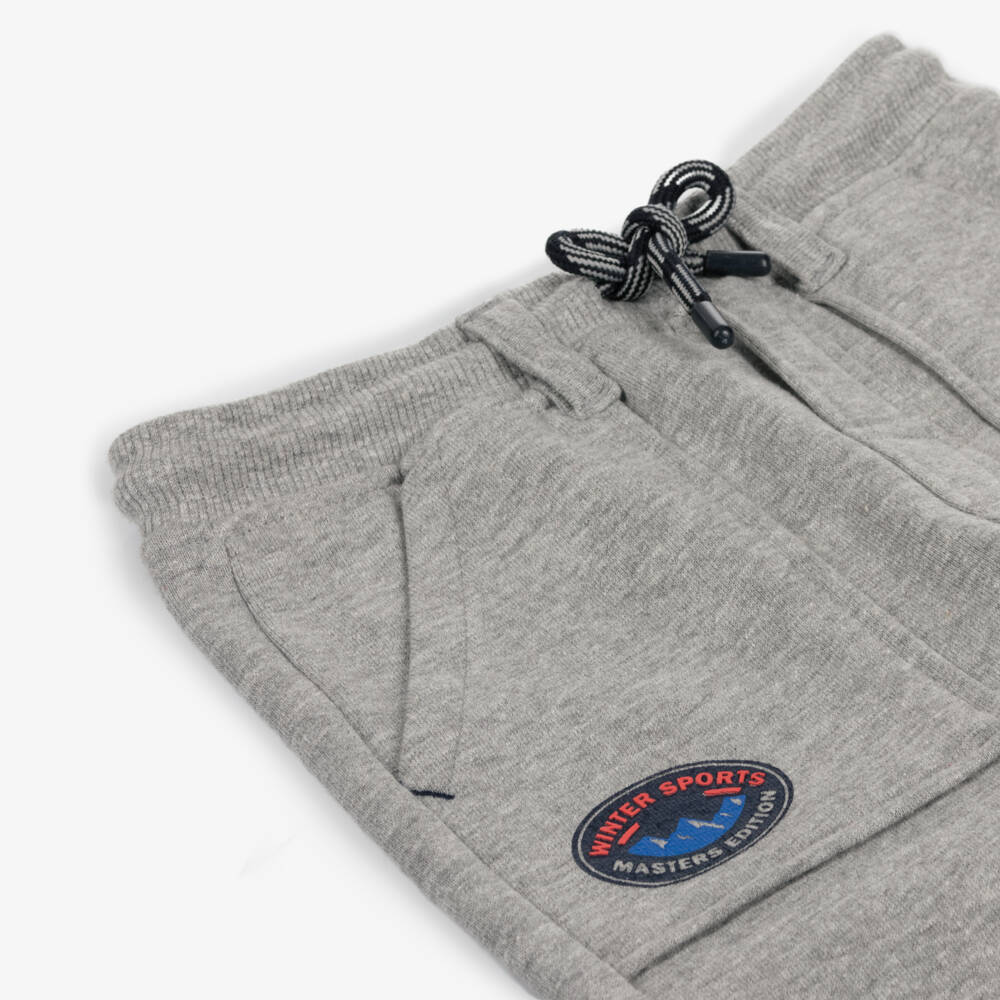 Boboli-Boys Grey Knit Jogging Trousers | Childrensalon Outlet