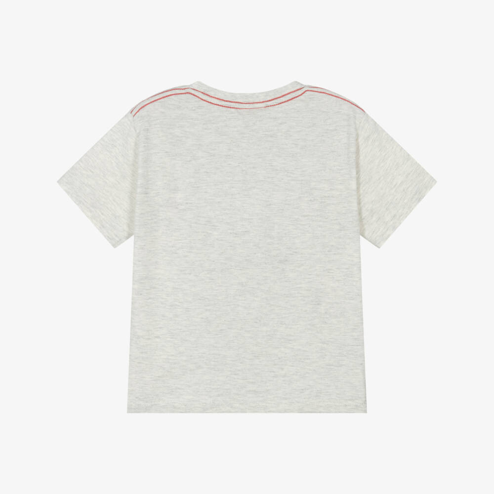 Boboli-Boys Grey Pup Adventure Tee | Childrensalon Outlet