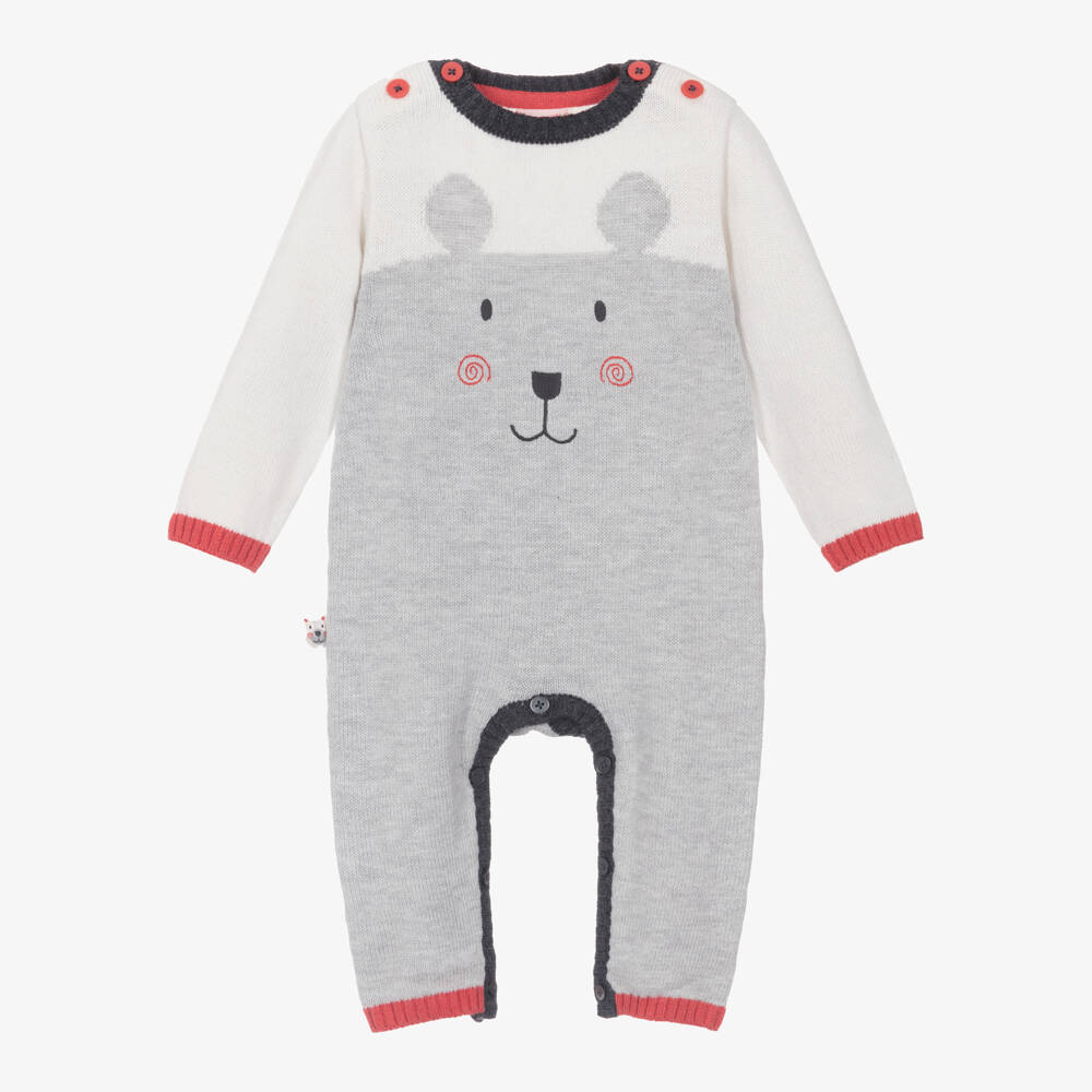 Boboli-Boys Ivory Bear Playsuit | Childrensalon Outlet
