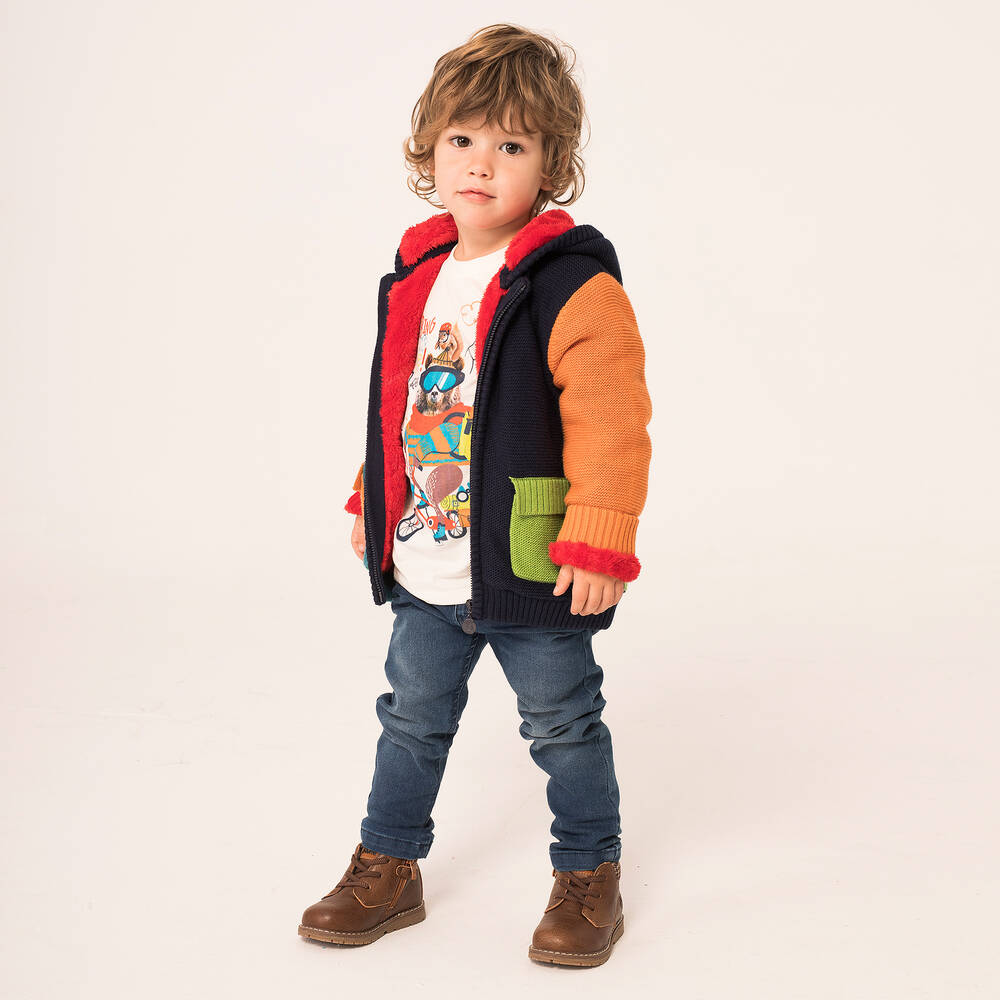 Boboli-توب قطن لون عاجي للأولاد | Childrensalon Outlet