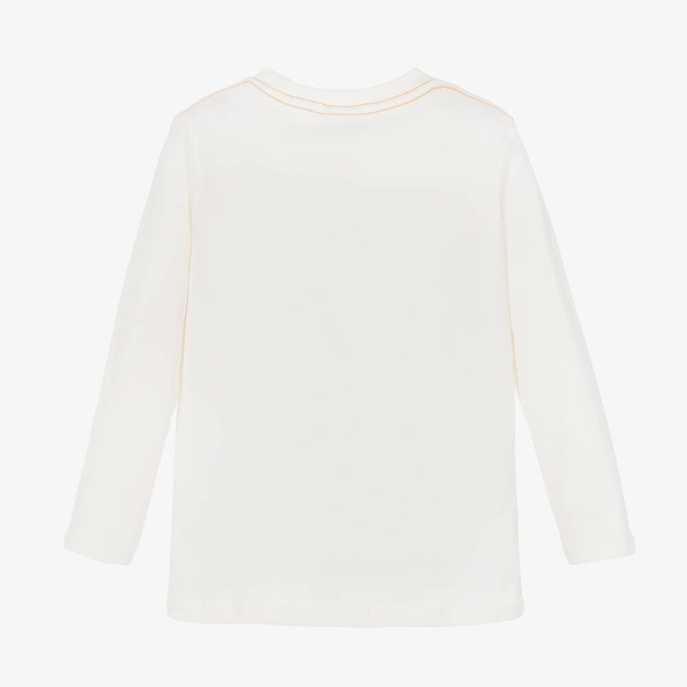 Boboli-توب قطن لون عاجي للأولاد | Childrensalon Outlet