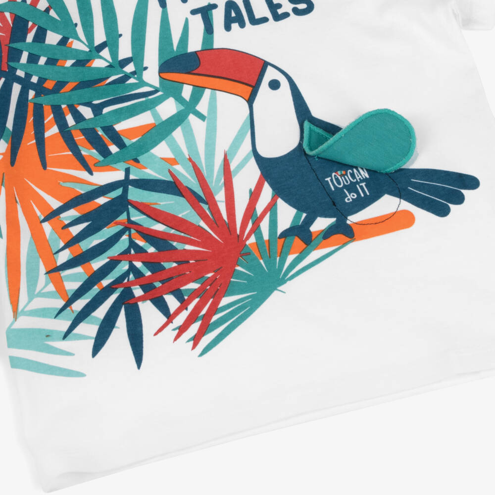 Boboli-Boys Ivory Island-Inspired Tee | Childrensalon Outlet