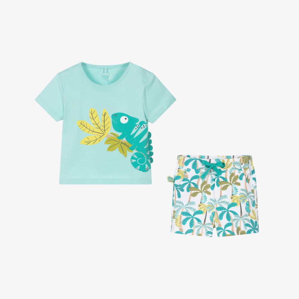 Boboli-Комплект синих шорт для мальчиков Джунгли Приключение | Childrensalon Outlet