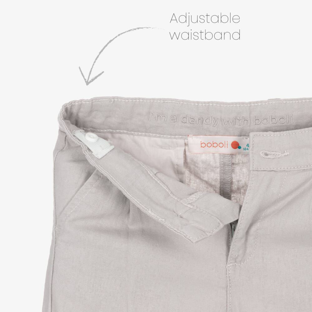 Boboli-Льняной костюм светло-песочного цвета для мальчиков | Childrensalon Outlet