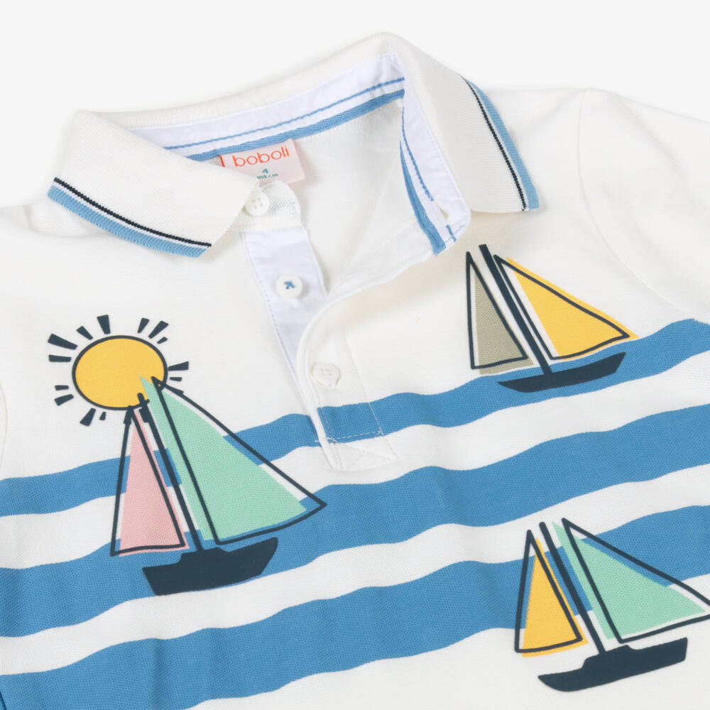 Boboli-Морской комплект из рубашки поло и шорт для мальчиков | Childrensalon Outlet