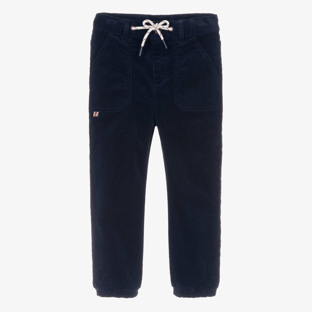 Boboli-Boys Navy Blue Corduroy Trousers | Childrensalon Outlet