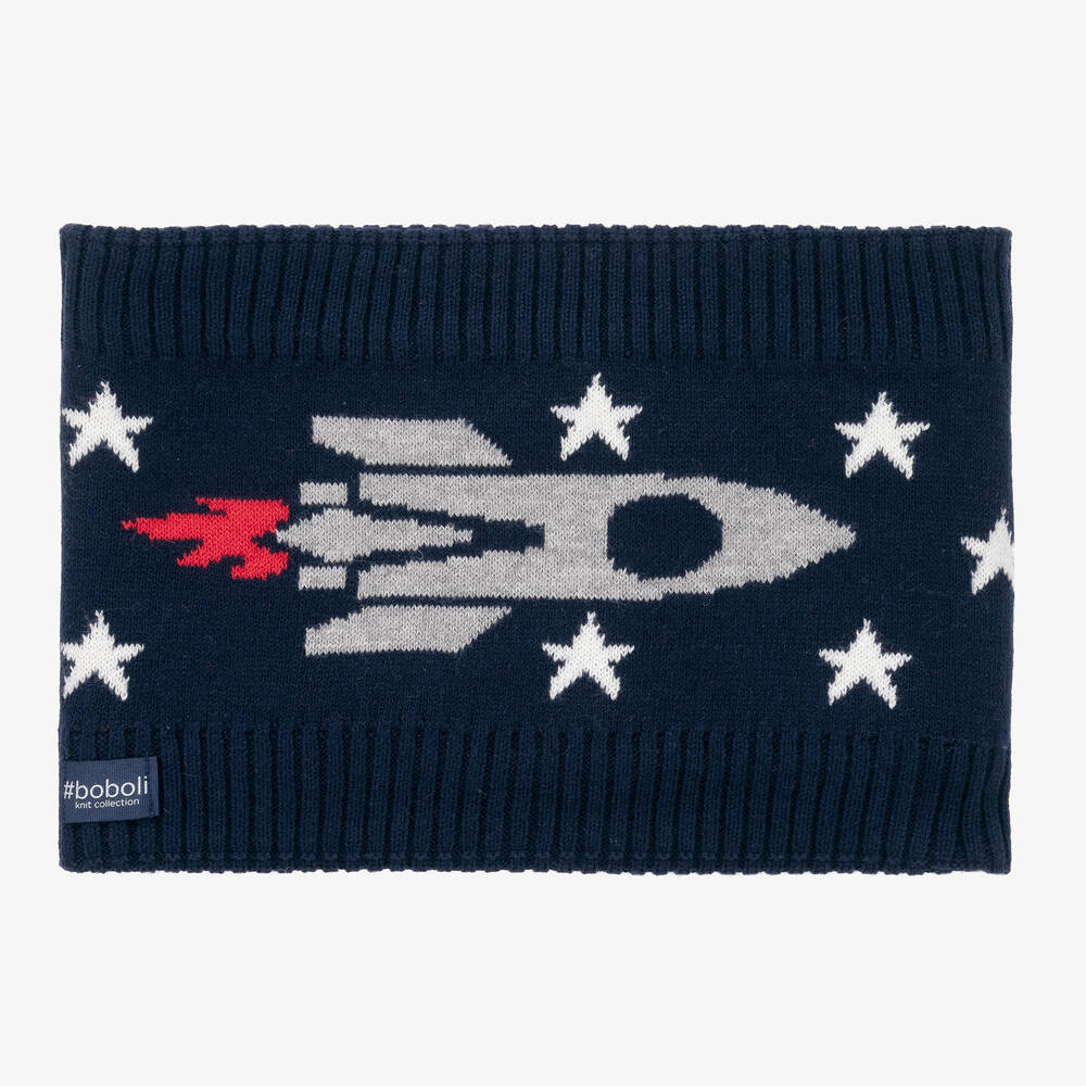 Boboli-Boys Navy Blue Cotton Rocket Snood | Childrensalon Outlet