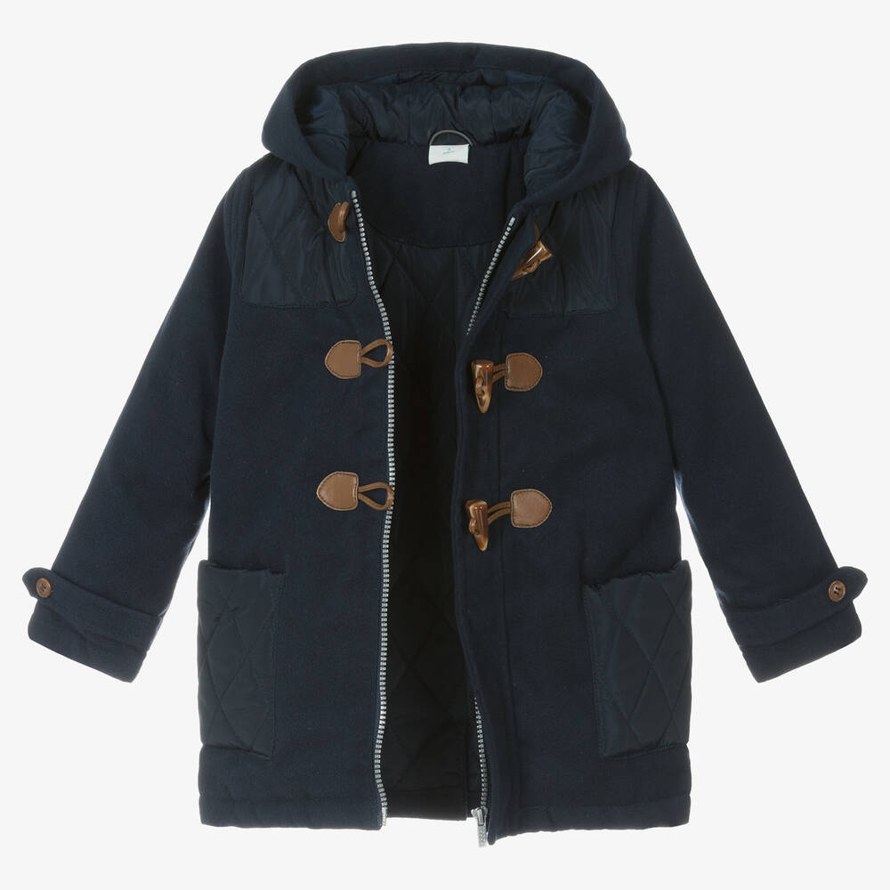 Boboli-Boys Navy Blue Duffle Coat | Childrensalon Outlet
