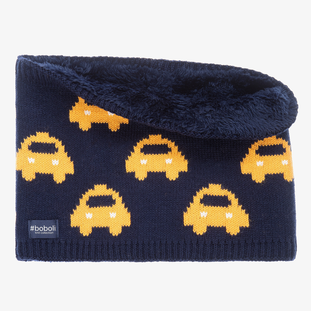 Boboli-Boys Navy Blue Knitted Snood | Childrensalon Outlet