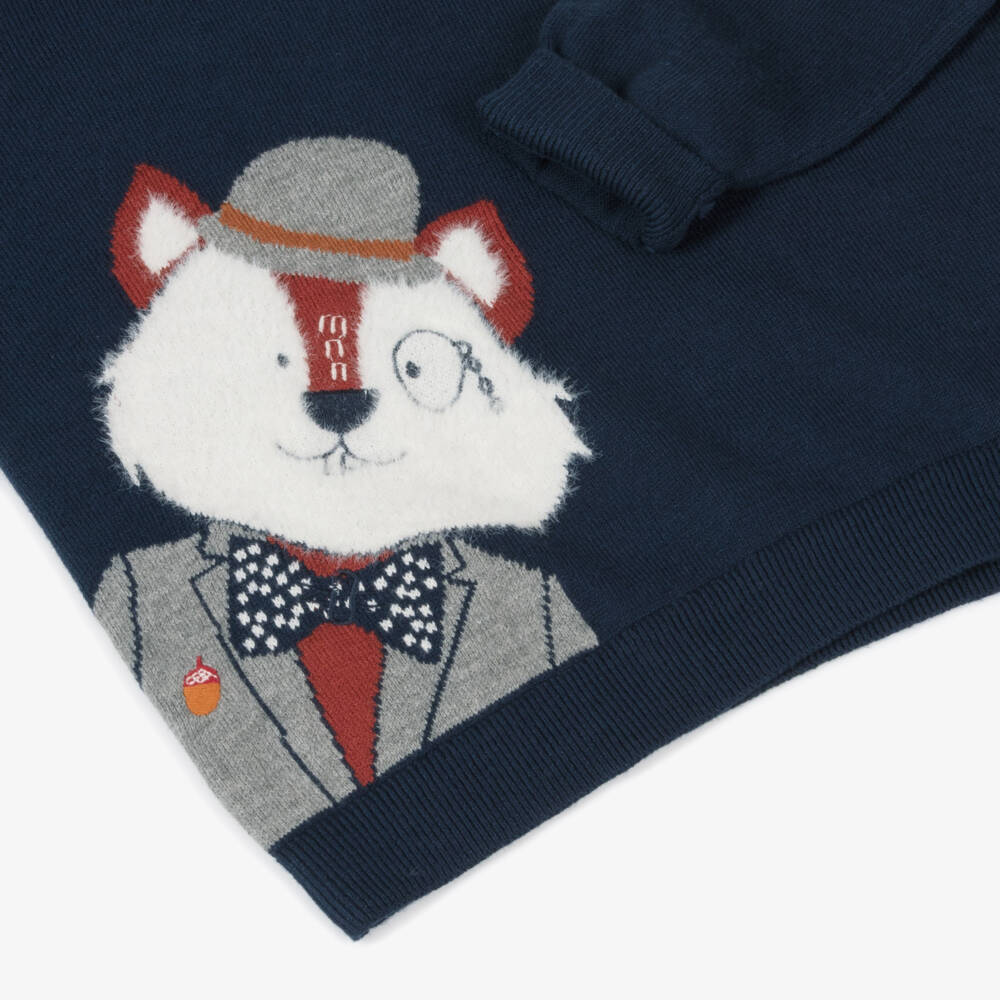 Boboli-Boys Navy Fox Outfit Set | Childrensalon Outlet