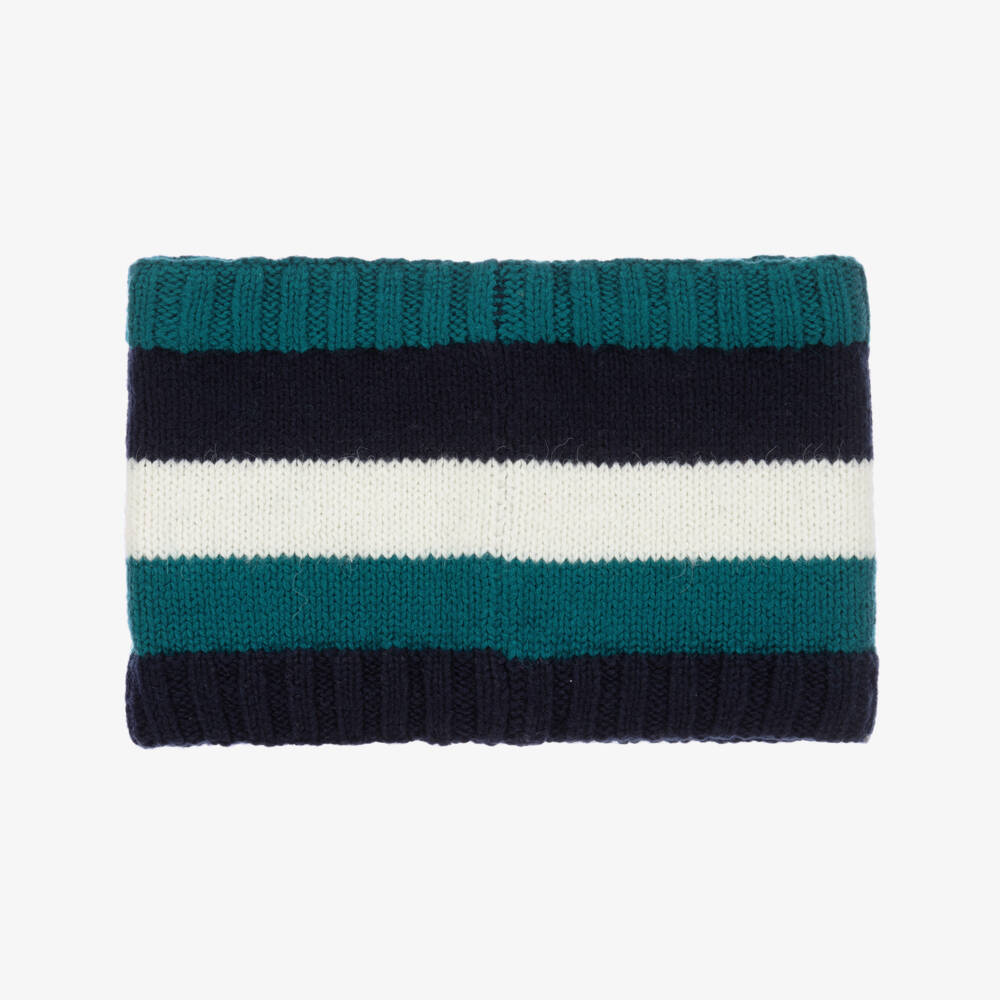 Boboli-Boys Navy & Teal Striped Snood | Childrensalon Outlet