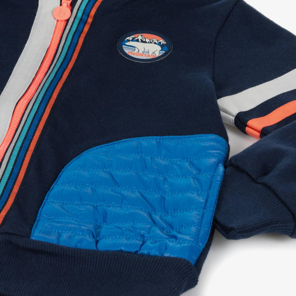 Boboli-Boys Navy Zip Jacket | Childrensalon Outlet