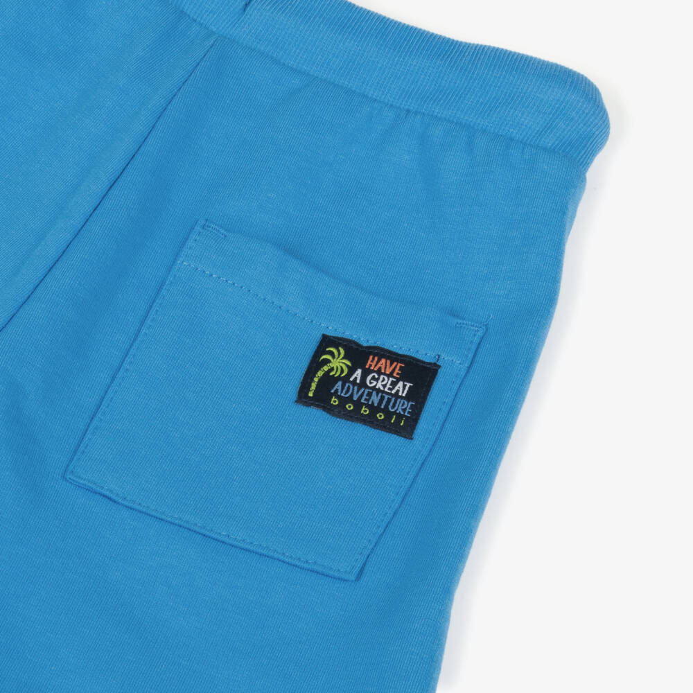 Boboli-Boys Ocean Wave Cotton Shorts | Childrensalon Outlet