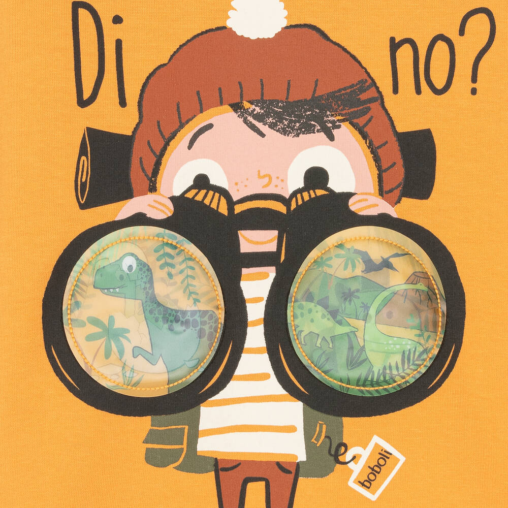 Boboli-توب قطن لون برتقالي للأولاد | Childrensalon Outlet