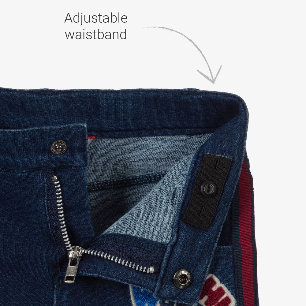 Boboli-طقم جينز قطن دنيم لون أحمر وأزرق للأولاد | Childrensalon Outlet