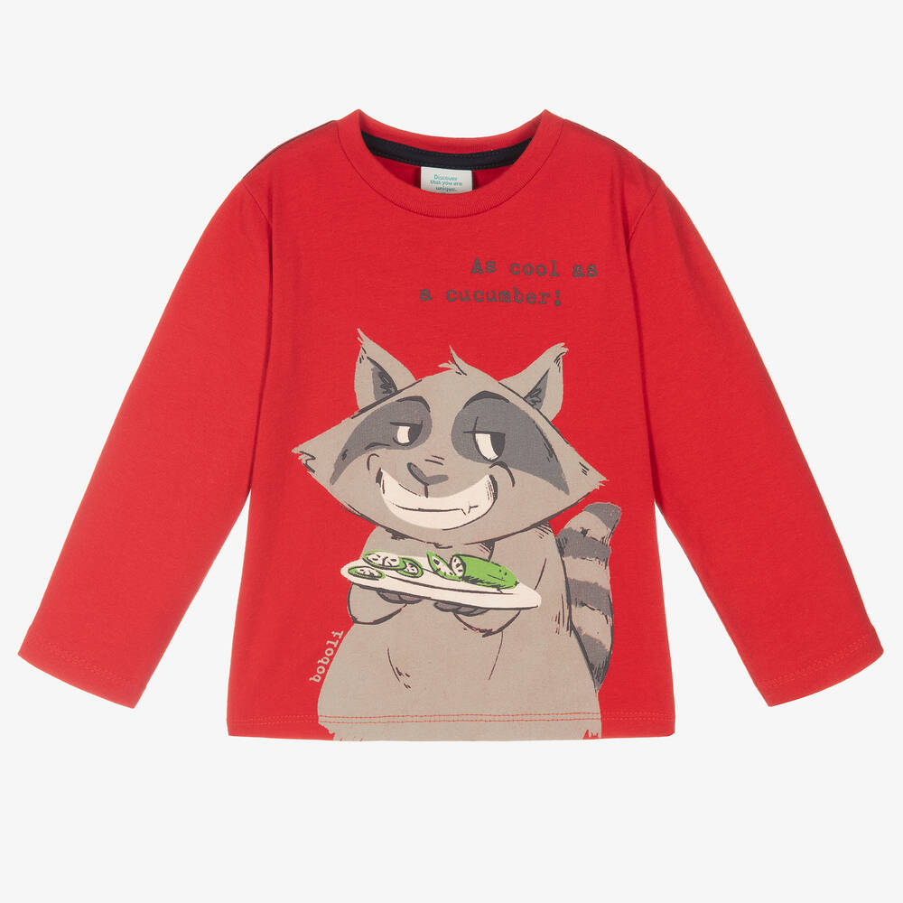 Boboli - Rotes Baumwoll-T-Shirt (J) | Childrensalon