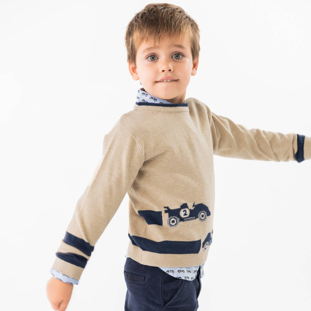 Boboli-Boys Sand & Sky Corduroy Ensemble | Childrensalon Outlet