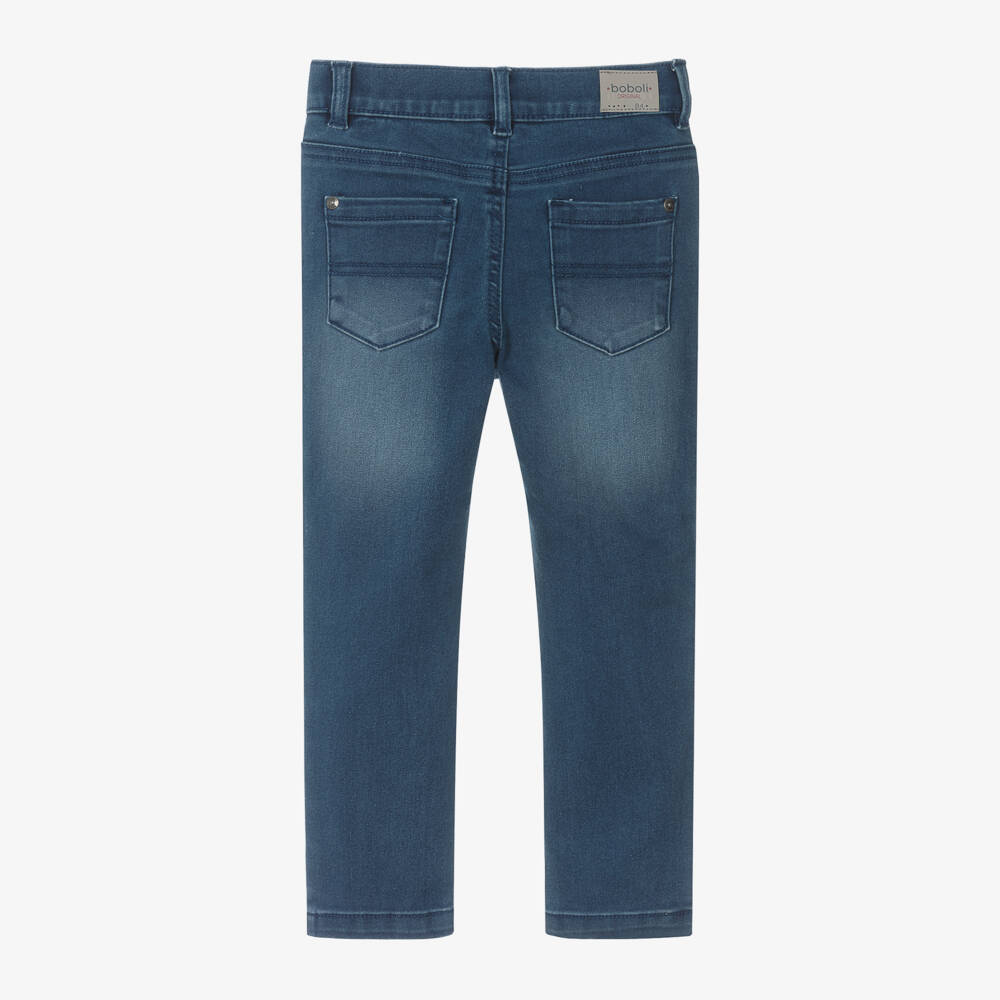 Boboli-Boys Stretch Blue Denim Trousers | Childrensalon Outlet