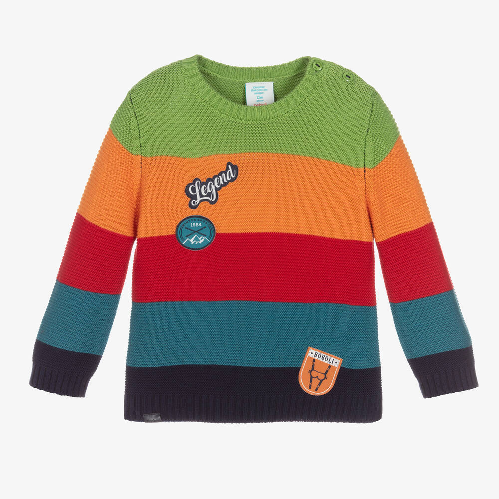 Boboli - Boys Striped Knitted Sweater | Childrensalon