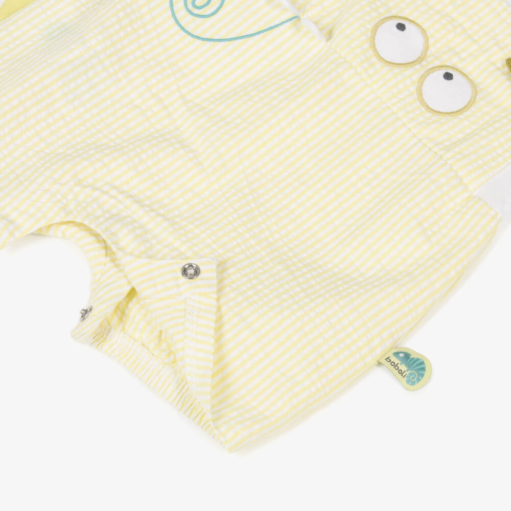Boboli-Boys' Sunny Stripe Cotton Romper | Childrensalon Outlet
