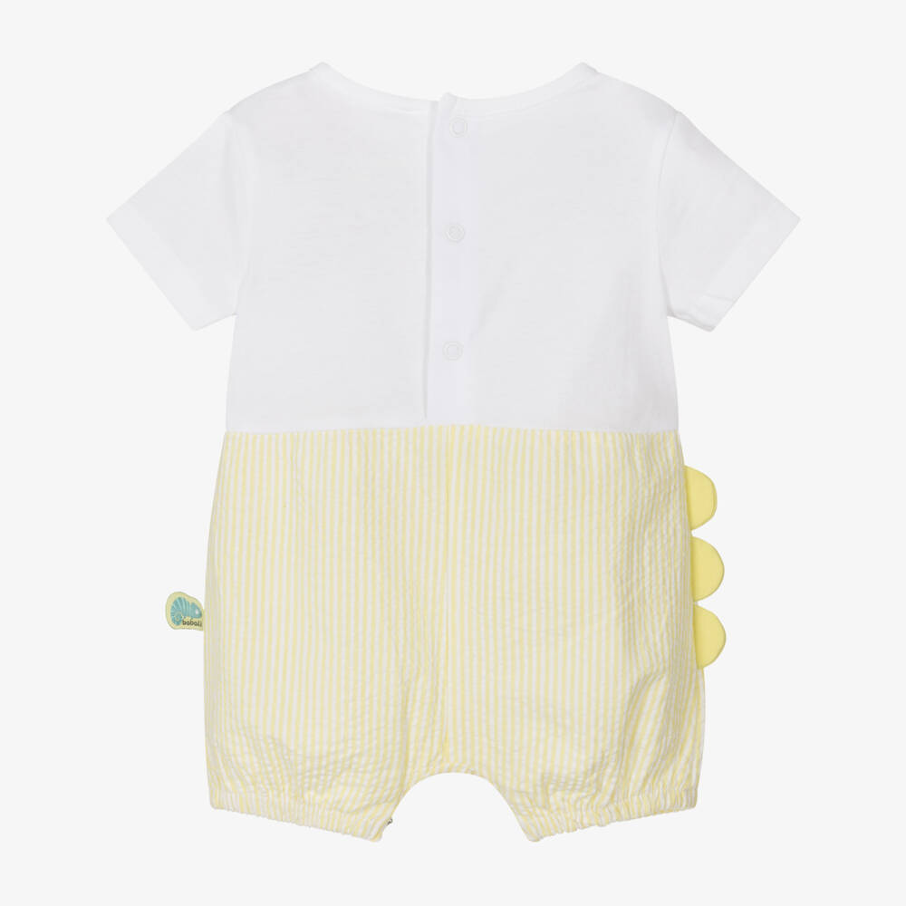 Boboli-Boys' Sunny Stripe Cotton Romper | Childrensalon Outlet