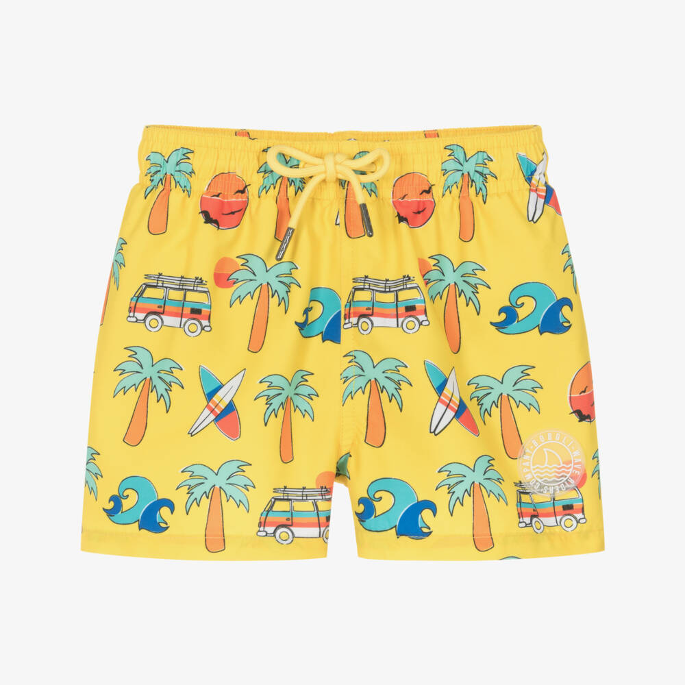 Boboli-Boys Sunny Tropical Print Swim Trunks | Childrensalon Outlet